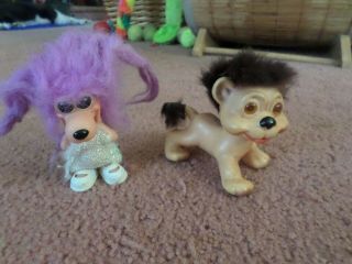 Troll Lion Made In Japan And Troll Hound Dog Unmarked
