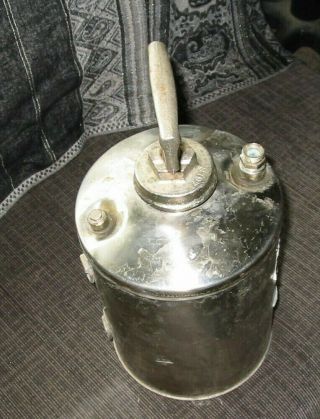 Vintage Metal Tank Sprayer 8 Inch Diameter