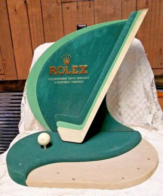 Rare Vintage Rolex Dealer Store Window Golf Display