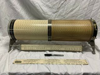 Antique Mathematical Loga Cylindrical Calculator Slide Rule - Exc,