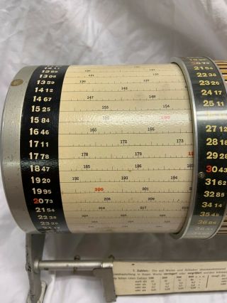 Antique Mathematical Loga Cylindrical Calculator Slide Rule - Exc, 2