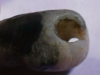ANCIENT PRE - COLUMBIAN - MESOAMER JADE CELT PENDANT BEAD 22 BY 17 BY 10 MM 5