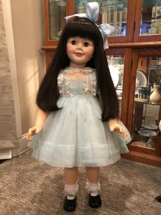 Vintage Madame Alexander 35/36” Playpal Doll Joanie With 3 Wigs Ideal 8
