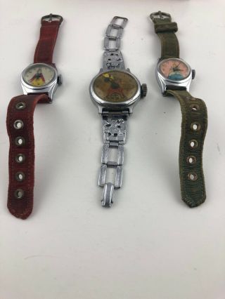 Vintage 1930s Ingersoll Walt Disney Mickey Mouse Wrist Watch W/ 4