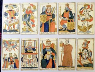 Tarot of Besancon,  by Jerger,  c1810 cards,  antique 3