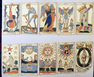Tarot of Besancon,  by Jerger,  c1810 cards,  antique 4