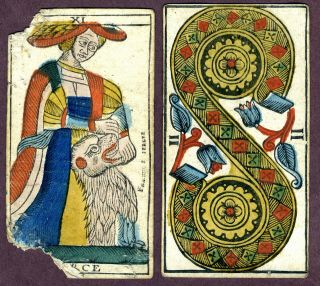 Tarot of Besancon,  by Jerger,  c1810 cards,  antique 5