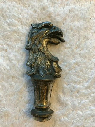 Solid Brass Eagle Finial Topper From Mid Century Brass Lamp Antique Collectible