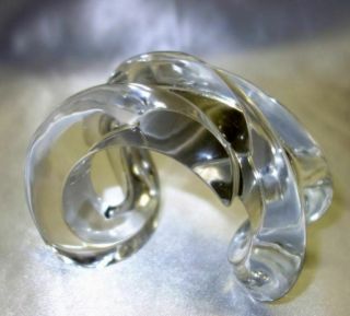 Patricia Von Musulin sculptural clear lucite cuff bracelet 3