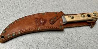 1968 - - Vintage Puma Skinner 6393 Stag Handle W/orig.  Leather Sheat