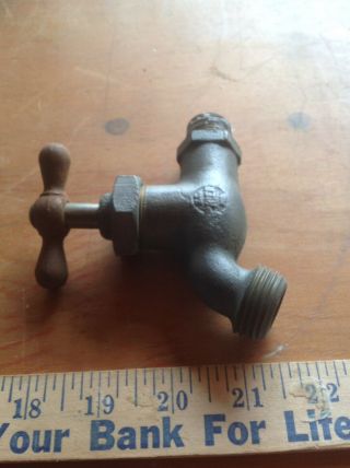 2 Vintage Brass Water Spigot Outdoor Garden Faucet Collectible Hardware Decor 4