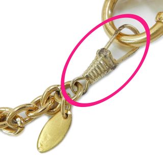 CHANEL Gold Plated CC Logos Cambon Charm Vintage Necklace Pendant 4591a Rise - on 6