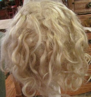 G171 Antique 14 " Mohair Doll Wig For Antique French Or German Bisque Doll