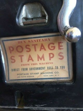 Vintage Stamp Vending Machine 4 One cent Stamps for a Nickel. 3