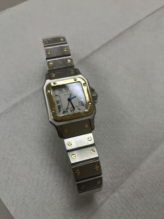 Vintage cartier watch: santos automatique gold / steel 10
