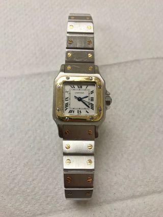 Vintage Cartier Watch: Santos Automatique Gold / Steel