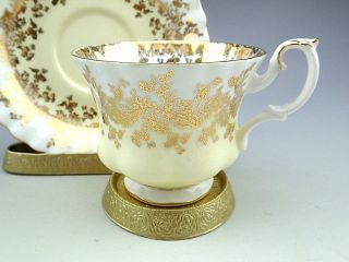 Vintage Royal Albert England Yellow Tea Cup and Saucer 2