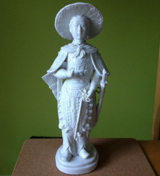 19th Century Blanc De Chine Figurine Of A Legendary Female General Hua Mulan