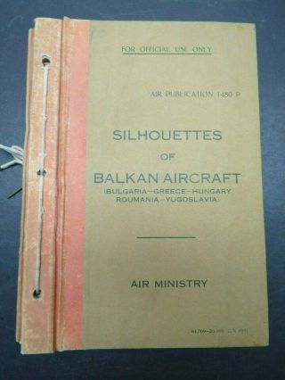 1940 British Air Ministry Publication - Silhouettes Of Balkan Aircraft