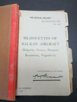 1940 British Air Ministry Publication - Silhouettes of Balkan Aircraft 2