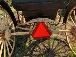 HORSE DRAWN CARRIAGE WAGON BUGGY ANTIQUE SURREY FRINGE TOP 10