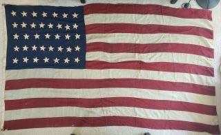 37 Star Antique Vintage American Flag.  Single Applique