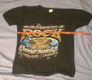Vintage 1979 World Series Of Rock Cleveland Stadium T - Shirt Aerosmith 4