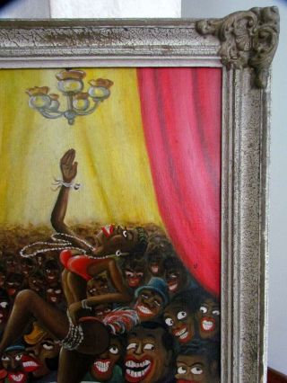ANTIQUE OIL PAINTING CANVAS BLACKAMOOR AFRICAN AMERICAN SIGNED COVARRUBIAS 4