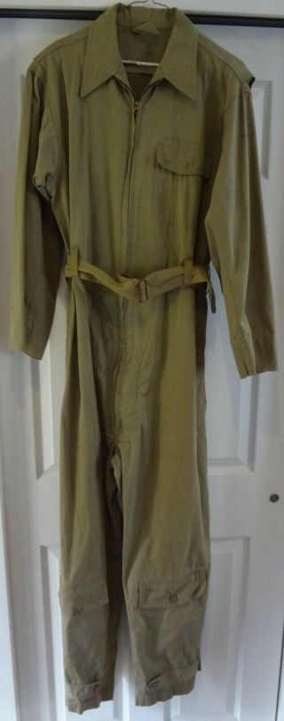 Vtg Wwii 1940s Aaf Army Air Force Flyers Summer Flight Suit Coveralls