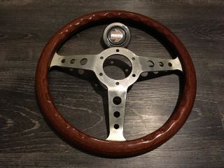 Vintage Momo Indy 315mm Wood Steering Wheel Jdm Nardi Personal 5