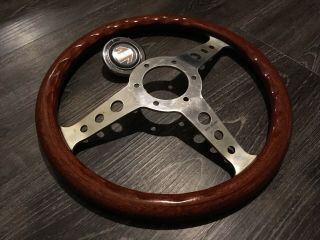 Vintage Momo Indy 315mm Wood Steering Wheel Jdm Nardi Personal 6