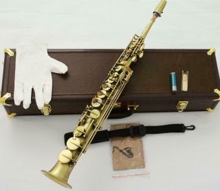 2019 Professioanl Soprano Saxophone Straight Antique Bb Sax Mark Vi Type,  Case