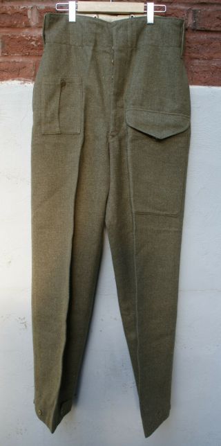 Ww2 Canadian Army Battle Dress Trousers Large Size