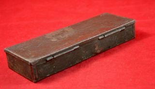 GERMAN WWII WEHRMACHT MG SPARE PARTS / TOOLS STEEL BOX CASE WAR RELIC 3