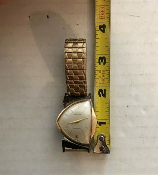 Rare Vintage 10K Gold Filled Men ' s Hamilton Electric Wrist Watch 9