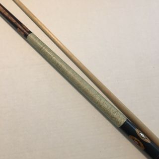 Vintage Meucci Mother of Pearl 4 Point Wrapped Pool Cue 58 