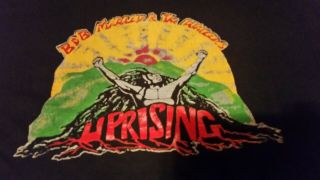 VTG mens 1980 ' s Bob Marley and Wailers Uprising screen stars shirt Rare size XL 2