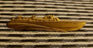 Vintage Wwii Usn Navy Pt Boat Pin Elco Naval Division 2.  5 " Badge Torpedo