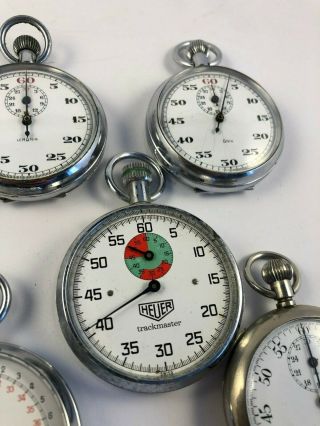 5 X VINTAGE LEONIDAS - BREGUET Vintage Stopwatch Heuer Swiss (All Running) 3