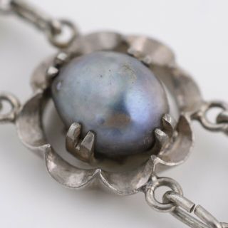 Vtg 1950s Japanese Japan Sterling Silver Baroque Pearl Necklace Bracelet Set 11