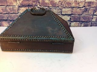 Vintage Wooden Storage Box With Hinged Lid From Arte De Mexico