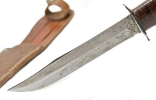 Vintage WWII SANSSOUCI DR Blade Marked Leather Handle Fighting Combat Knife 7