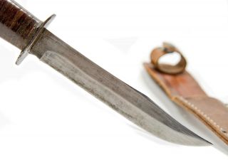 Vintage WWII SANSSOUCI DR Blade Marked Leather Handle Fighting Combat Knife 8
