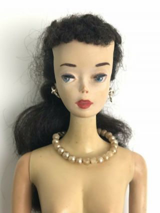 Vintage Mattel Barbie Doll 3,  Pony Tail (1959,  1960) Earrings,