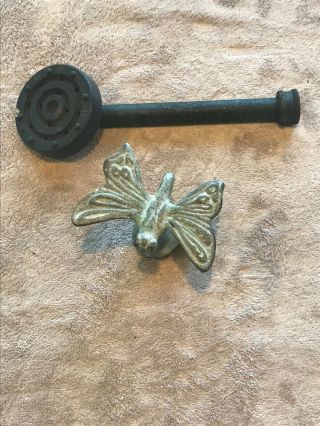 Antique Vintage Garden Hose Nozzle And Butterfly Spigot