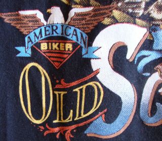 Vintage 1986 3D Harley Davidson T - Shirt Size M Good Whiskey and Old Scooters 8