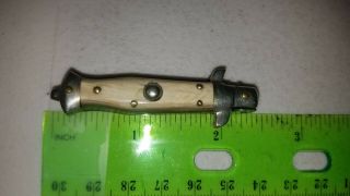 VINTAGE DIMINUTIVE ITALIAN CLASSIC STYLE KNIFE ONLY 4 INCHES OPEN 7