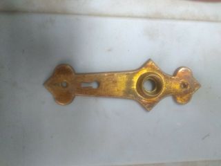 Vintage Art Deco Brass Door Knob Back Plate