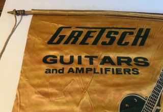 Vintage Gretsch Guitars And Amplifiers Advertising Banner 1950s - 60s 2