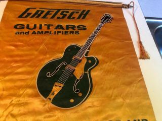 Vintage Gretsch Guitars And Amplifiers Advertising Banner 1950s - 60s 4